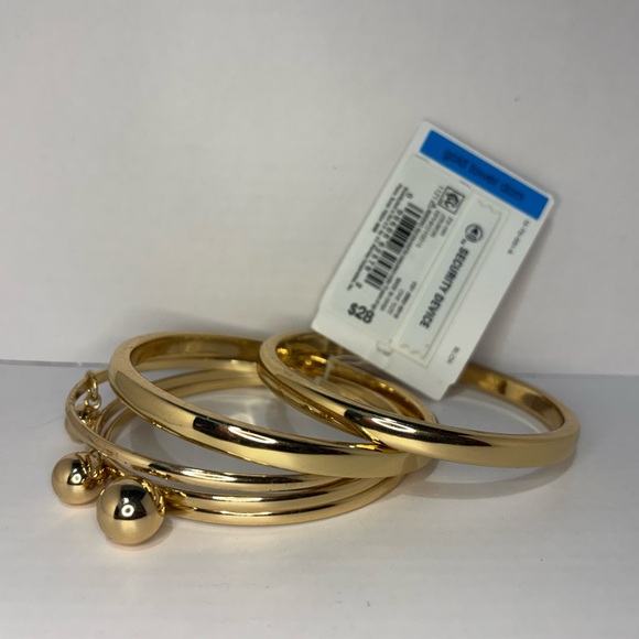 Liz Claiborne Set of 5 Gold-Tone Bangle Bracelets - Picture 6 of 7
